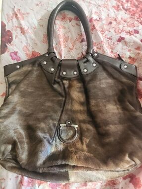 Salvatore Ferragamo Ponyhair Celtico Bag